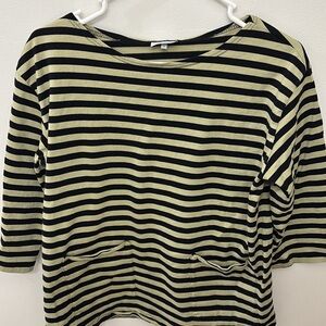 Striped Black and green Top